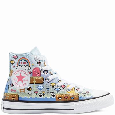 Gyerek Converse Gamer Chuck Taylor All Star Magasszárú Cipő CO5613742 Kék/Rózsaszín